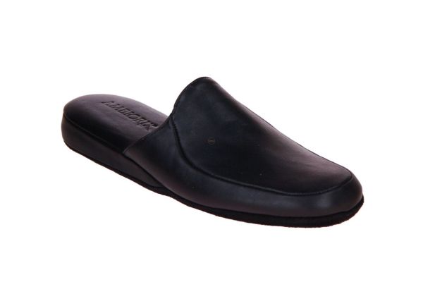 Ambiorix Vit. Liscio Buffel Pantoffel Zwart  (VIT Liscio-Nero Buffel) - Caramel (Sint-Job-in-’t-Goor)