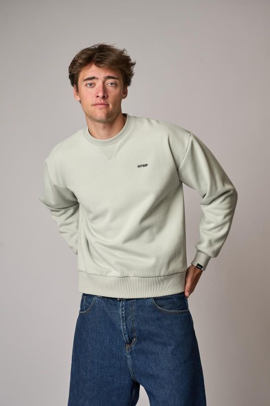 Antwrp Backprint Sweat Straight Fit Ice Grey  (BSW478-L034/000205) - Caramel (Sint-Job-in-’t-Goor)