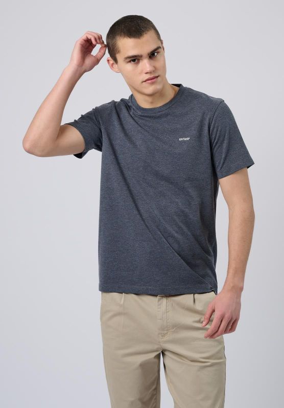 Antwrp Basic Tee Regular Fit Ink Blue Chiné  (BTS098R-L001S/000457) - Caramel (Sint-Job-in-’t-Goor)