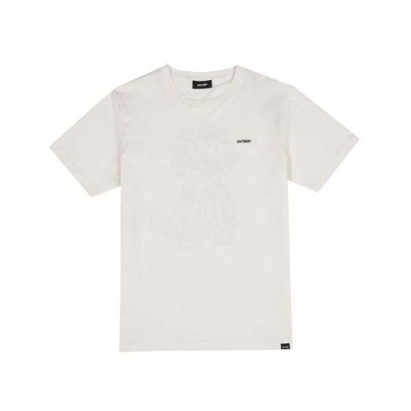 Antwrp Sruffy Dog Backprint Tee Regular Fit Offwhite  (BTS467-L001S/000102) - Caramel (Sint-Job-in-’t-Goor)