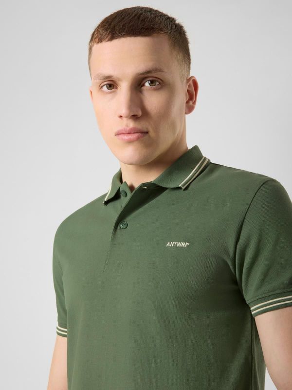 Antwrp Classic Polo Shirt Palm Green  (BPO500-L031/000535 - PALM GREEN) - Caramel (Sint-Job-in-’t-Goor)