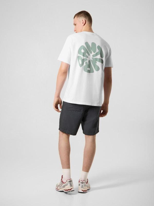 Antwrp Backprint T-shirt White Straight Fit  (BTS478-L001S/000100 WHITE) - Caramel (Sint-Job-in-’t-Goor)