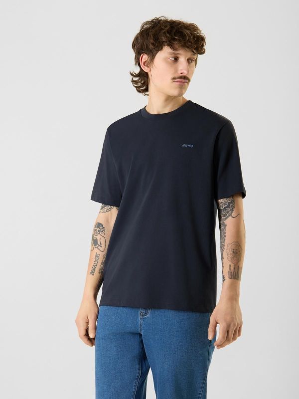 Antwrp Backprint T-shirt Ink Blue  (BTS505-L030/000407 - INK BLUE) - Caramel (Sint-Job-in-’t-Goor)