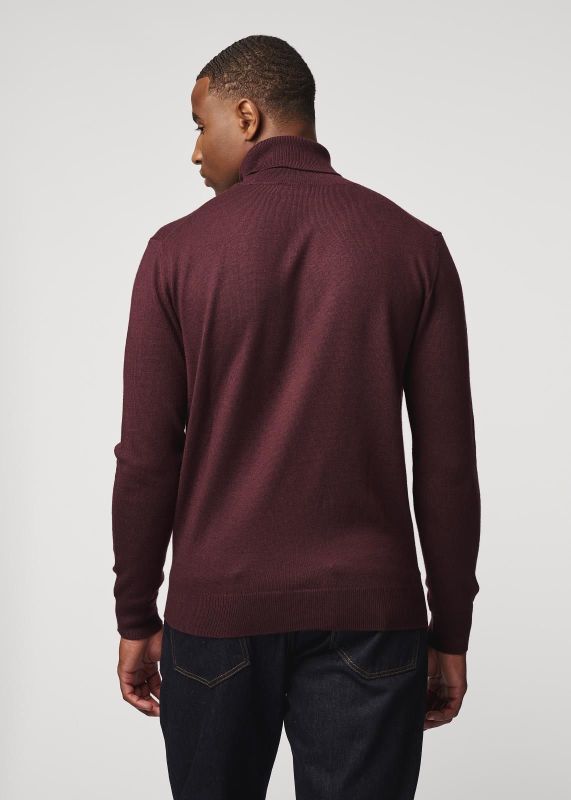 Antwrp Merino Turtleneck Burgundy  (BKW098T-L227/000313 BURGUNDY) - Caramel (Sint-Job-in-’t-Goor)