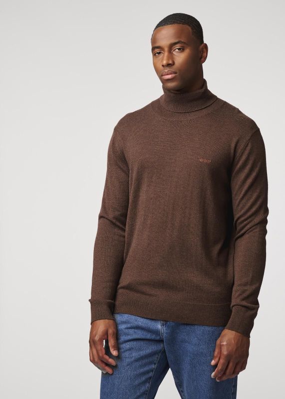 Antwrp Merino Turtleneck Brown  (BKW098T-L227/000600 BROWN) - Caramel (Sint-Job-in-’t-Goor)