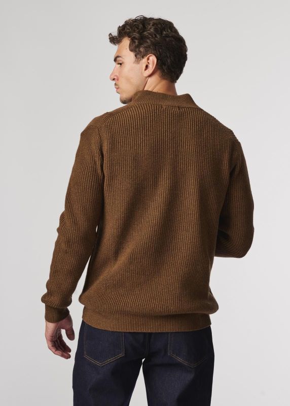 Antwrp Half Zip Merino Knit Chipmunk  (BKW462-L232/000604 CHIPMINK) - Caramel (Sint-Job-in-’t-Goor)