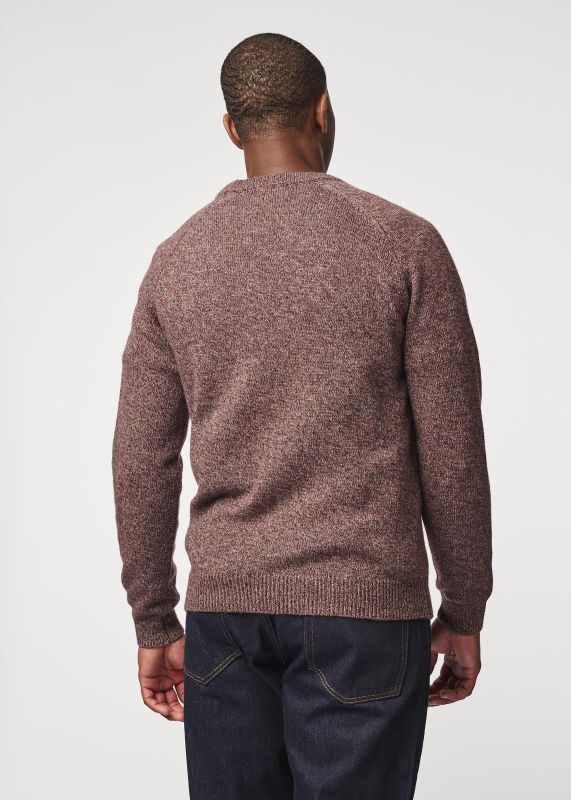 Antwrp Mouline Crewneck Knit Burgundy  (BKW561-L231/000313 BURGUNDY) - Caramel (Sint-Job-in-’t-Goor)