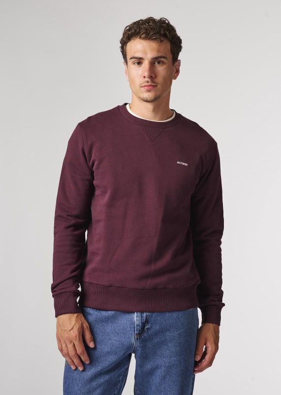 Antwrp Basic Crewneck Sweat Burgundy  (BSW098R-L008/000313 BURGUNDY) - Caramel (Sint-Job-in-’t-Goor)