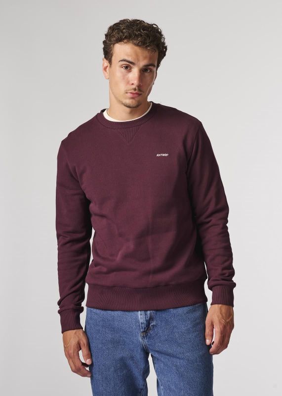 Antwrp Basic Crewneck Sweat Burgundy  (BSW098R-L008/000313 BURGUNDY) - Caramel (Sint-Job-in-’t-Goor)