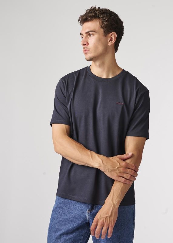 Antwrp Backprint T-Shirt Ink Blue  (BTS505-L030/000407 INK BLUE) - Caramel (Sint-Job-in-’t-Goor)