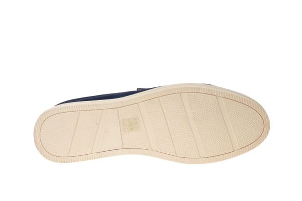 L'Atelier Tropézien Paul Blauwe Moccasin  (Paul-navy) - Caramel (Sint-Job-in-’t-Goor)