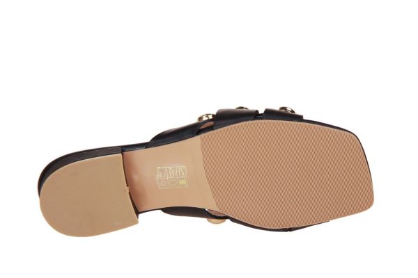 Babouche Slipper Zwart  (G-SABIEN-1/Black) - Caramel (Sint-Job-in-’t-Goor)