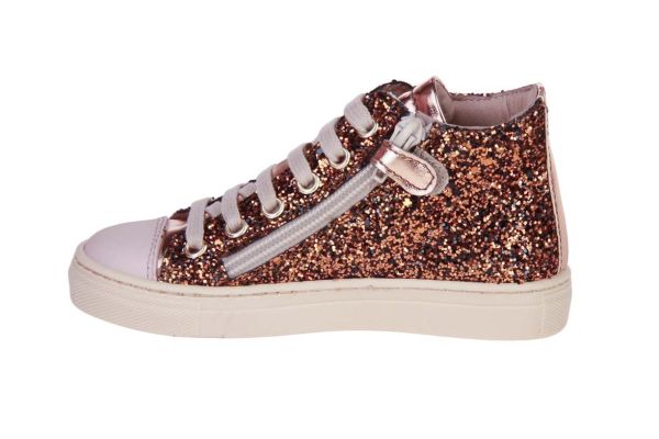 Bana & Co Hoge Sneaker Glitter Brons  (36232015-GLV GLR) - Caramel (Sint-Job-in-’t-Goor)