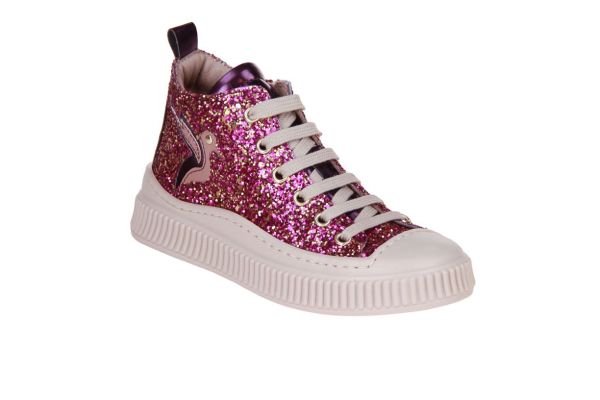 Bana & Co Sneaker Glitter Roze  (36232045-GLA GLR) - Caramel (Sint-Job-in-’t-Goor)