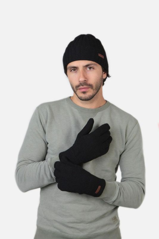Barts Haakon Zwarte handschoen  (0095-011) - Caramel (Sint-Job-in-’t-Goor)