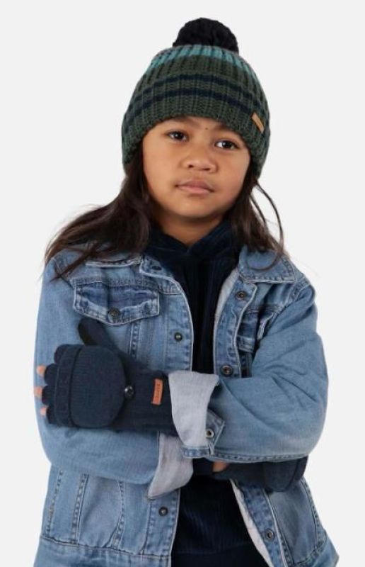 Barts Haakon Bumgloves Boys Navy  (2059-03) - Caramel (Sint-Job-in-’t-Goor)