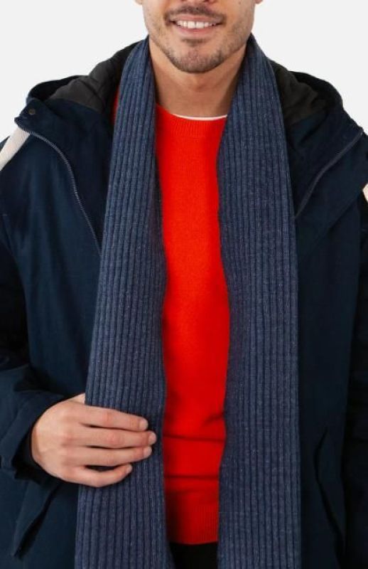 Barts Wyoni Scarf Navy  (6286-03) - Caramel (Sint-Job-in-’t-Goor)