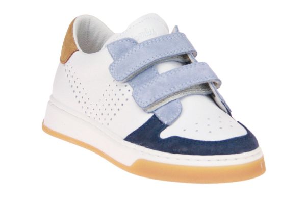 Beberlis Velcroschoen Wit-Blauw  (23808-C) - Caramel (Sint-Job-in-’t-Goor)