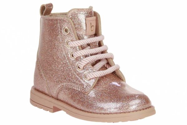 Beberlis Roze Veterboot Glitter  (24208-A) - Caramel (Sint-Job-in-’t-Goor)