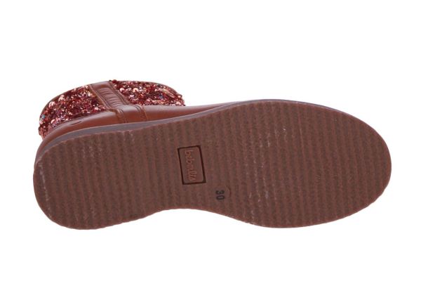 Beberlis Korte Laars Camel Glitter  (24733-A) - Caramel (Sint-Job-in-’t-Goor)