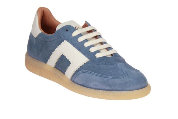 Belang Sneaker Blauw-Offwhite  (08401 velour aviator) - Caramel (Sint-Job-in-’t-Goor)