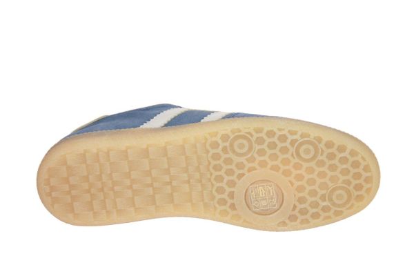 Belang Sneaker Blauw-Offwhite  (08401 velour aviator) - Caramel (Sint-Job-in-’t-Goor)