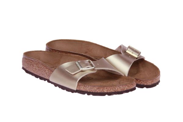 Birkenstock Madrid Narrow Birko-Flor Gold  (1016107) - Caramel (Sint-Job-in-’t-Goor)