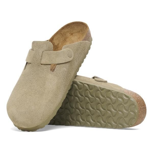 Birkenstock Boston Suede Leather Faded Khaki  (1025844) - Caramel (Sint-Job-in-’t-Goor)