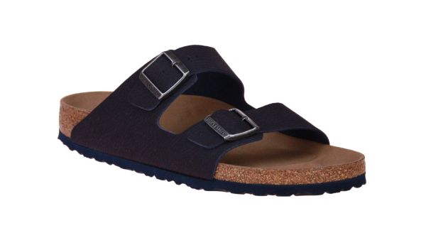 Birkenstock Arizona Narrow MF Desert Dust Indigo Blue Vegan  (BI1023150) - Caramel (Sint-Job-in-’t-Goor)