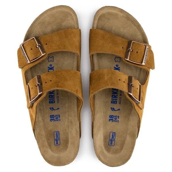 Birkenstock Arizona Narrow Soft Footbed Suede Leather Mink  (1009527) - Caramel (Sint-Job-in-’t-Goor)
