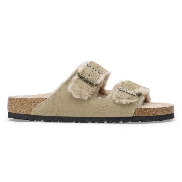 Birkenstock Arizona Shearling Suede Leather Taupe  (1028293) - Caramel (Sint-Job-in-’t-Goor)