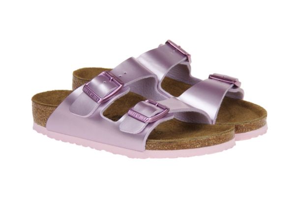 Birkenstock Kids Arizona Narrow Metallic Paarse Slipper  (BI1012510) - Caramel (Sint-Job-in-’t-Goor)