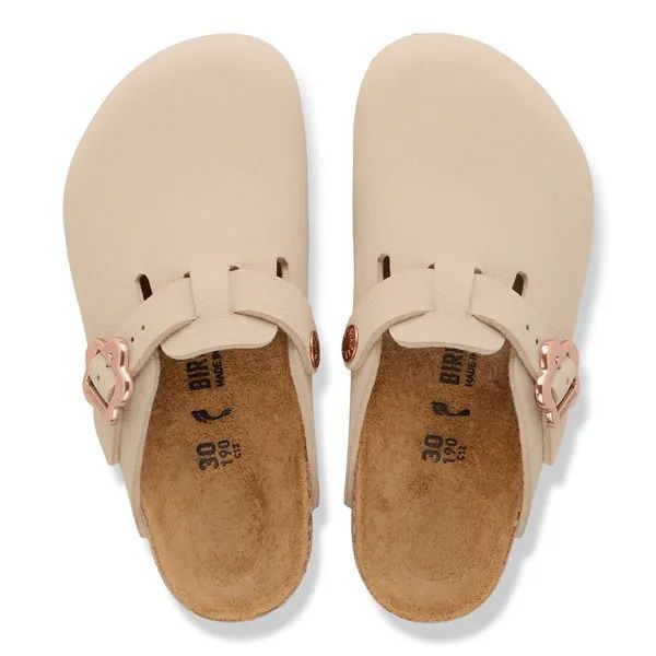 Birkenstock Boston Flower Buckle Kids Sandcastle  (1030630) - Caramel (Sint-Job-in-’t-Goor)