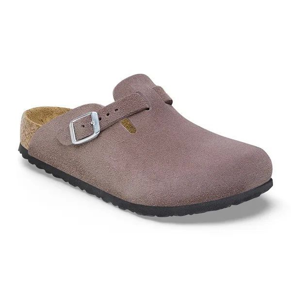 Birkenstock Boston Kids Suede Leather Faded Purple  (1027894) - Caramel (Sint-Job-in-’t-Goor)