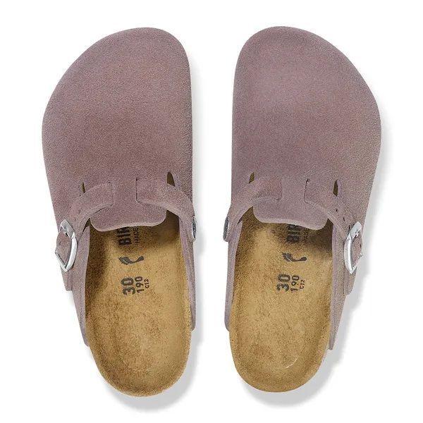Birkenstock Boston Kids Suede Leather Faded Purple  (1027894) - Caramel (Sint-Job-in-’t-Goor)