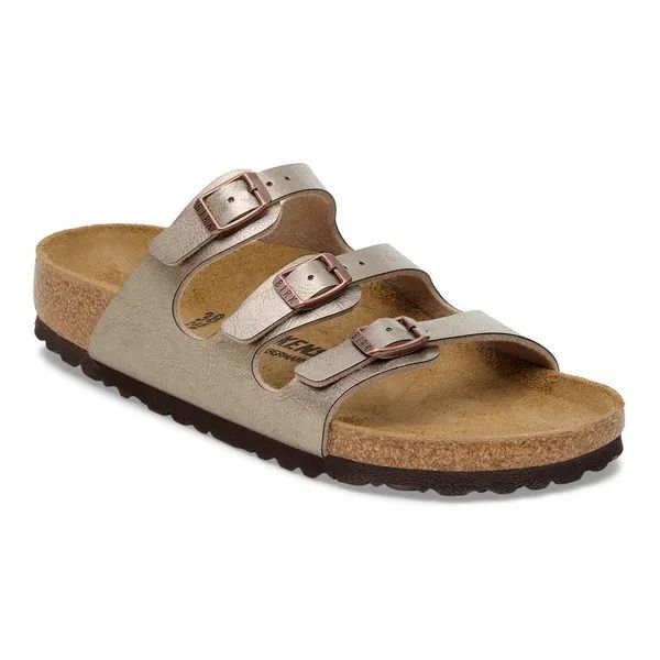 Birkenstock Florida Narrow Birko-Flor Graceful Taupe  (1030352) - Caramel (Sint-Job-in-’t-Goor)