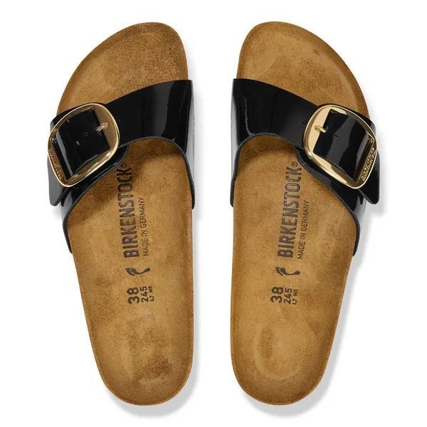 Birkenstock Madrid Big Buckle Patent Black/Gold  (1027785) - Caramel (Sint-Job-in-’t-Goor)