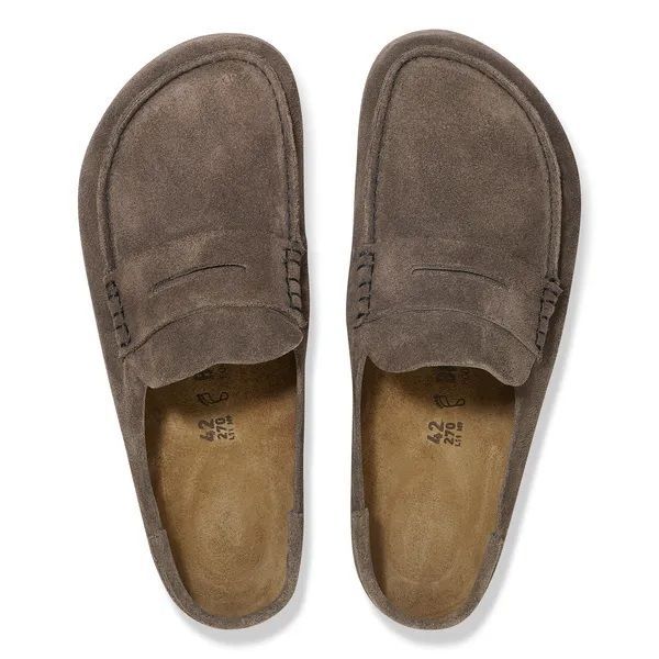 Birkenstock Naples Wrapped Suede Leather Concrete Gray  (1029712) - Caramel (Sint-Job-in-’t-Goor)