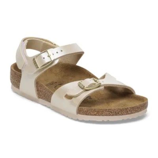 Birkenstock Rio AS Kids Birko-Flor Graceful Pearl White  (1029570) - Caramel (Sint-Job-in-’t-Goor)