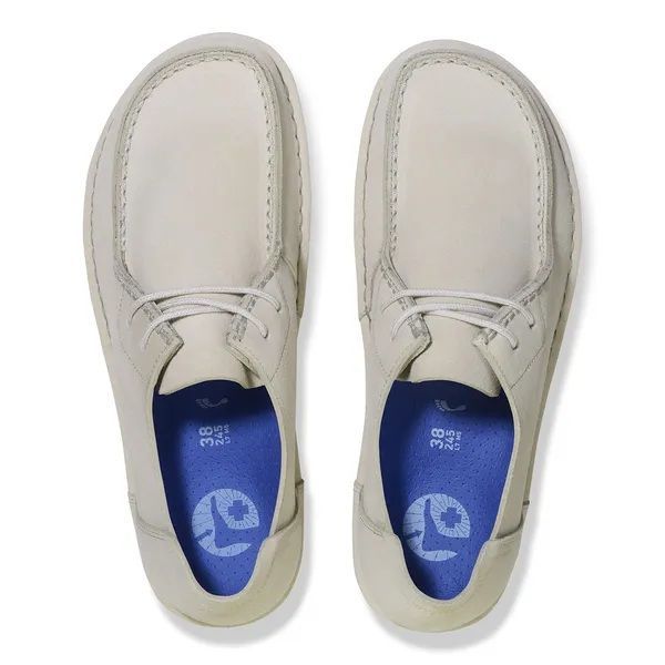 Birkenstock Utti Lace Suede Leather Antique White  (1029575) - Caramel (Sint-Job-in-’t-Goor)