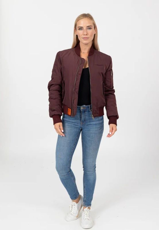 Bombers Original Women Burgundy  (ORI-BURGUNDY) - Caramel (Sint-Job-in-’t-Goor)