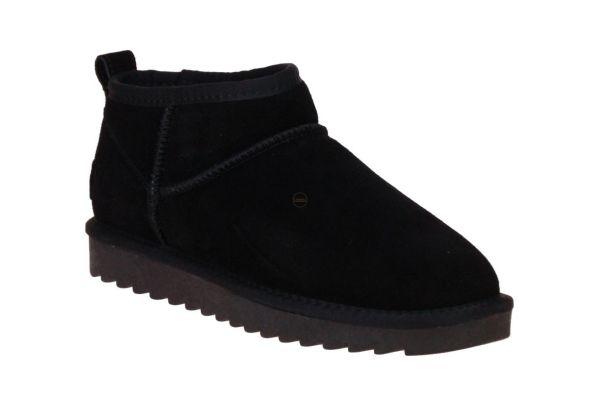 Colors of California Short Winterboot Suede Zwart  (HC.YW078-BLACK) - Caramel (Sint-Job-in-’t-Goor)