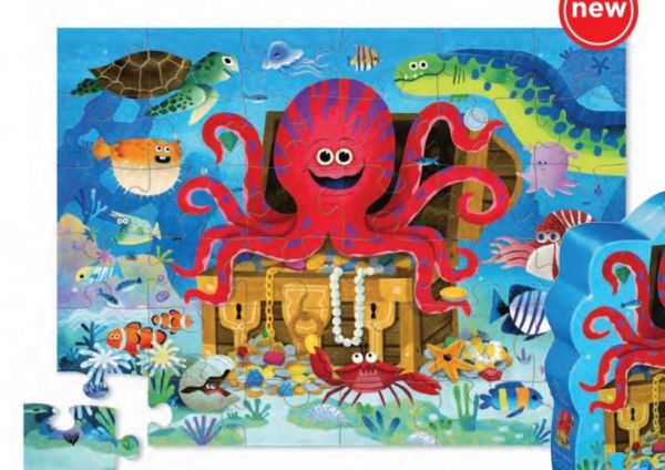 Crocodile Creek Puzzel Schat Van De Octupus - 36 stuks  (40910) - Caramel (Sint-Job-in-’t-Goor)
