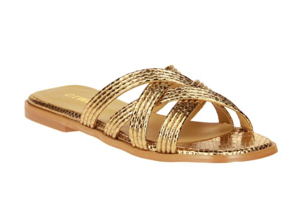 Catwalk Antigone Goud Metallic Slipper  (ANTIGONE-38) - Caramel (Sint-Job-in-’t-Goor)
