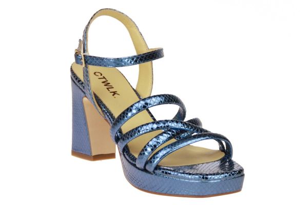 Catwalk Toelle Sandaal Blauw Metallic  (TOELLE-36) - Caramel (Sint-Job-in-’t-Goor)