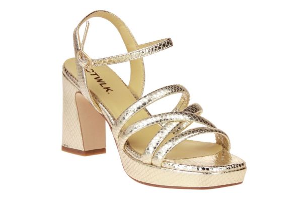 Catwalk Toelle Goud Metallic Sandaal  (TOELLE-41) - Caramel (Sint-Job-in-’t-Goor)