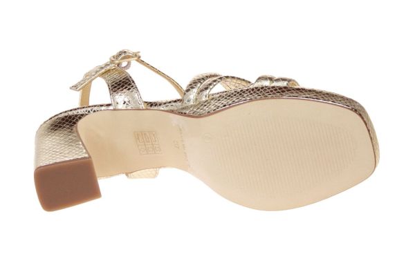 Catwalk Toelle Goud Metallic Sandaal  (TOELLE-41) - Caramel (Sint-Job-in-’t-Goor)