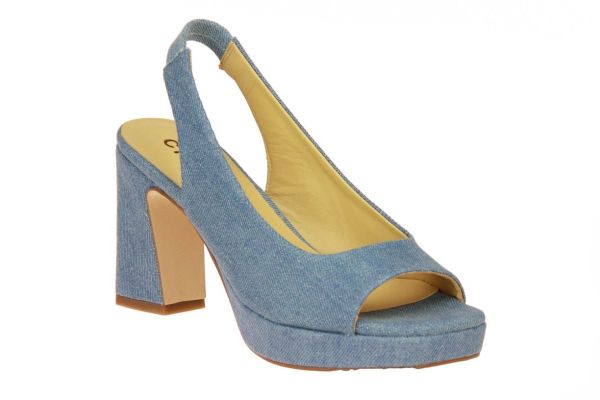 Catwalk Too Denim Blauwe Sandaal  (TOO-91) - Caramel (Sint-Job-in-’t-Goor)