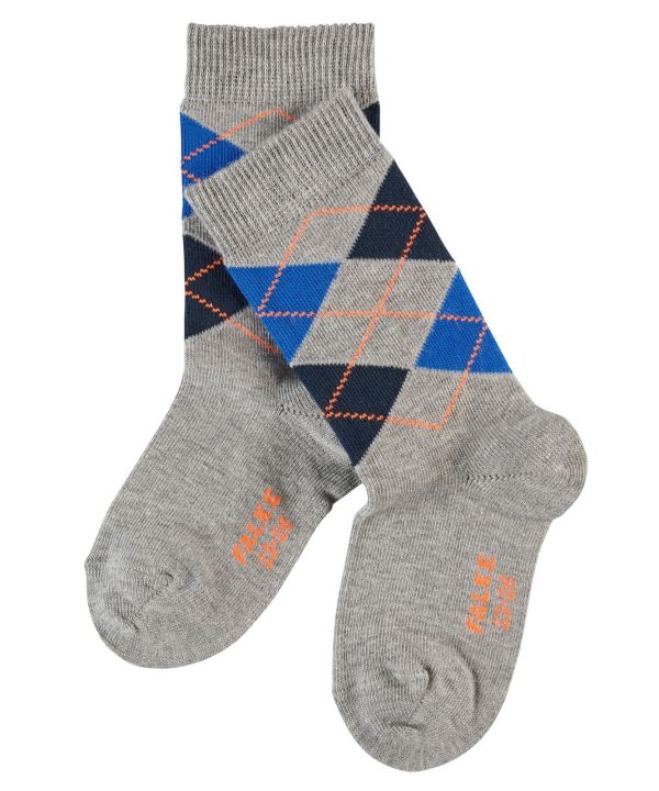 Falke Classic Argyle Grijze Kous  (11973/3401) - Caramel (Sint-Job-in-’t-Goor)