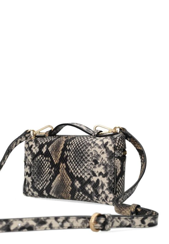 Fred De La Bretoniere Lori Crossbody Snake Printed Leather Black/White  (FR00350195W-1103) - Caramel (Sint-Job-in-’t-Goor)